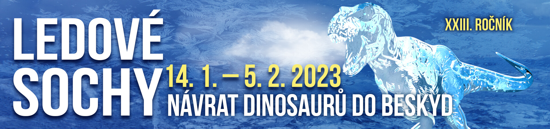 Ledové sochy 2023 - Návrat dinosaurů do Beskyd